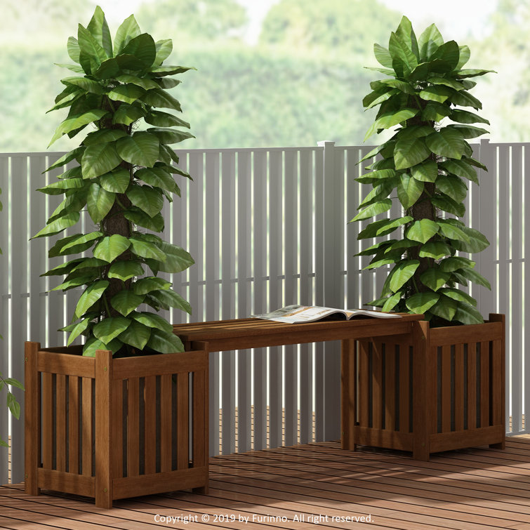 Sol 27 Outdoor Bank mit Blumenkasten Daquan aus Holz & Bewertungen
